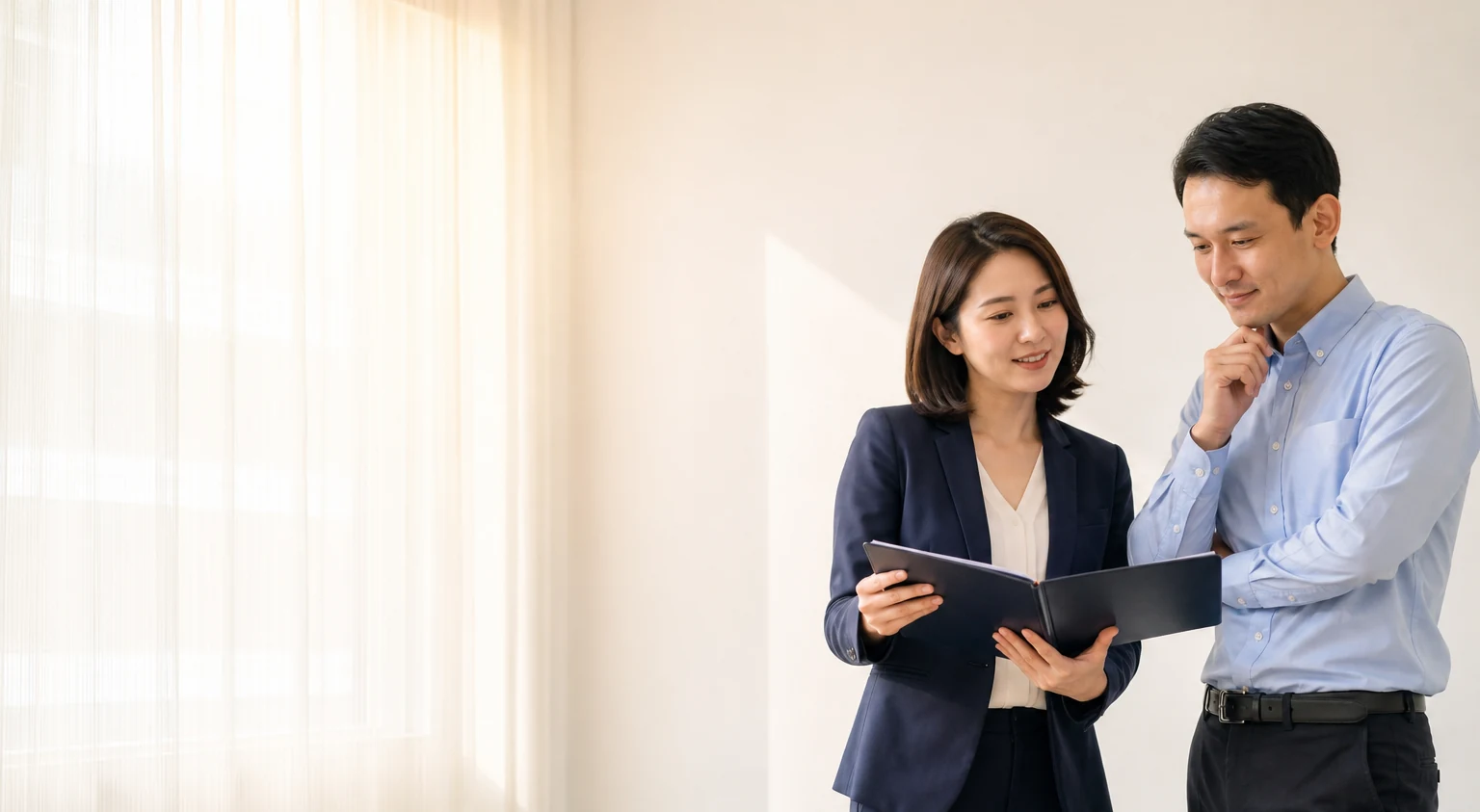 頂尖國際人力集團專業顧問團隊在辦公室討論申辦文件
