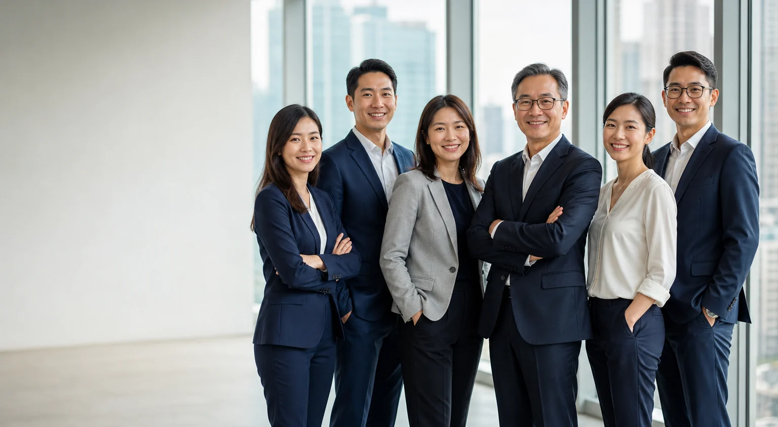 頂尖國際人力集團經營團隊於辦公室合影